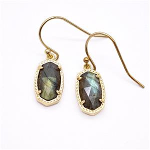 Gemstone Earring Hoop, Gold Plated, approx 9-16mm