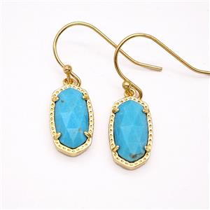 Gemstone Earring Hoop, Gold Plated, approx 9-16mm