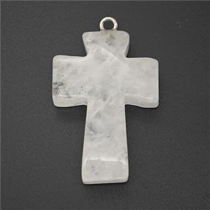 Clear Quartz Cross Pendant, approx 20-30mm