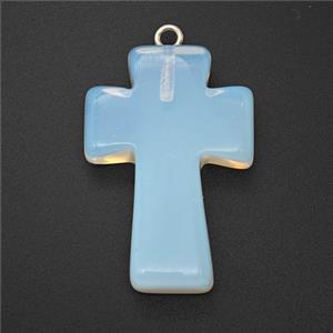 Opalite Cross Pendant, approx 20-30mm