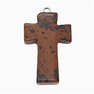 Autumn Jasper Cross Pendant, approx 20-30mm