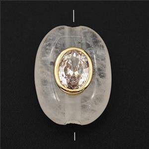 Gemstone Bead Pave Zircon, approx 15-20mm