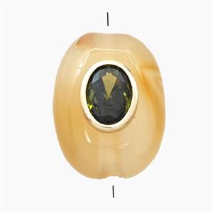 Gemstone Bead Pave Zircon, approx 15-20mm
