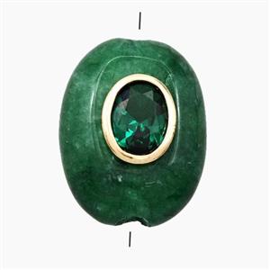 Gemstone Bead Pave Zircon, approx 15-20mm