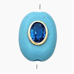 Gemstone Bead Pave Zircon, approx 15-20mm