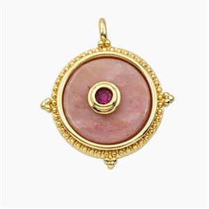 Gemstone Bead Pave Zircon, approx 18.5mm