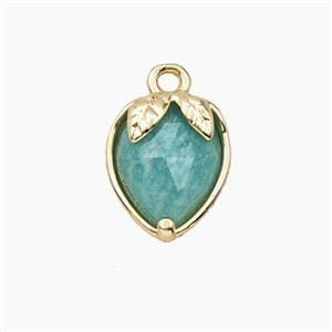 Green Amazonite Cherry Pendant, approx 10-12mm