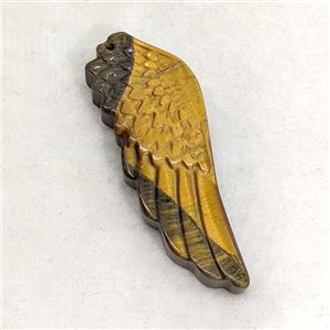 Natural Tiger Eye Stone Angel Wings Pendant, approx 20-55mm