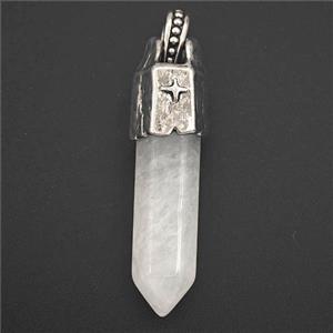 Clear Quartz Prism Pendant, approx 8-40mm