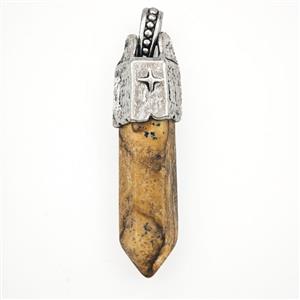 Picture Jasper Prism Pendant, approx 8-40mm