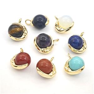 Natural Gemstone Round Ball Pendant Sphere Mixed, approx 16mm