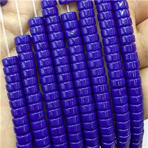 Blue Jadeite Glass Heishi Beads, approx 3-6mm