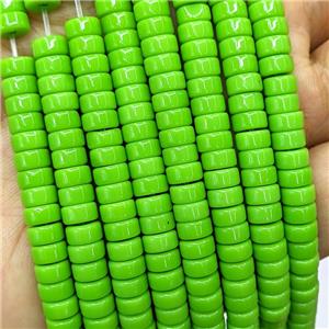 Mint Green Jadeite Glass Heishi Beads, approx 3-6mm