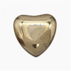 Hematite Heart Decoration No-Hole, approx 16mm