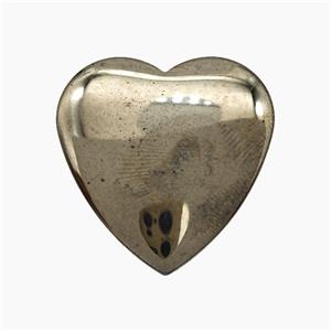 Hematite Heart Decoration No-Hole, approx 26mm