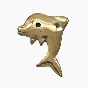 Hematite Dolphin Decoration No-Hole, approx 22-26mm