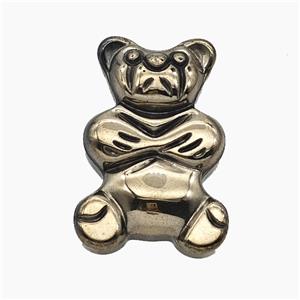 Hematite Dog Decoration No-Hole, approx 20-30mm