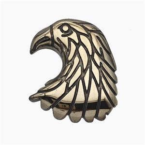 Hematite Hawk Birds Decoration No-Hole, approx 25-30mm