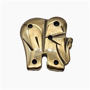 Hematite Elephant Pendant, approx 25-28mm