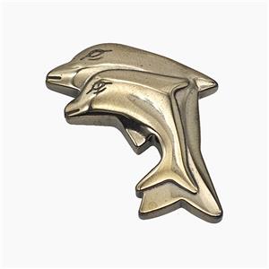 Hematite Dolphin Decoration No-Hole, approx 35-42mm