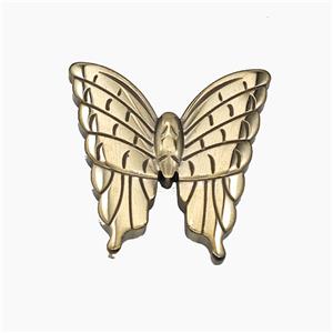 Hematite Butterfly Decoration No-Hole, approx 32mm