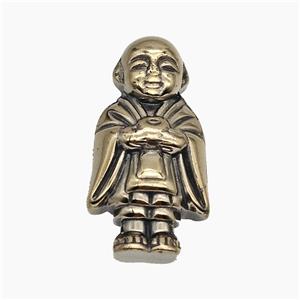 Hematite Buddha Decoration No-Hole, approx 20-38mm