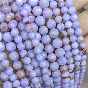 Lavender Botswana Jade Beads Dye Smooth Round, approx 4mm dia