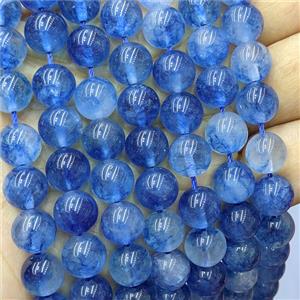 Blue Quartzite Jade Round Beads Smooth Dye, approx 12mm