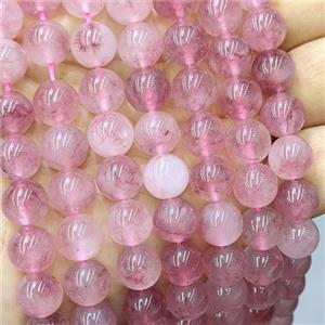 Pink Quartzite Jade Round Beads Smooth Dye, approx 10mm