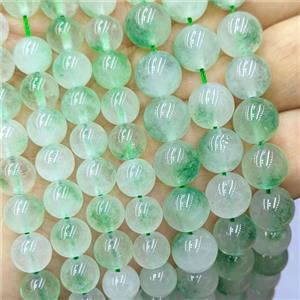 Lt.green Quartzite Jade Round Beads Smooth Dye, approx 14mm