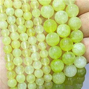 Olive Quartzite Jade Round Beads Smooth Dye, approx 10mm