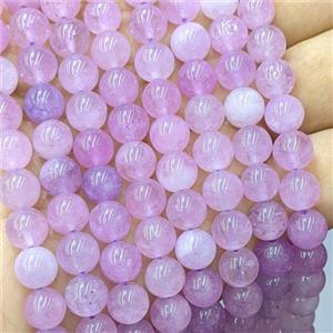 Purple Quartzite Jade Round Beads Smooth Dye, approx 10mm