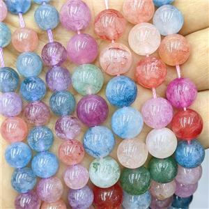 Quartzite Jade Round Beads Smooth Dye Mixed color, approx 8mm