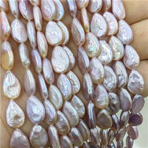 Natural Purple Pearl Beads Teardrop, approx 9-13mm