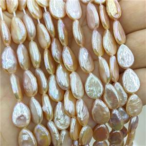 Natural Pink Pearl Beads Teardrop, approx 9-13mm
