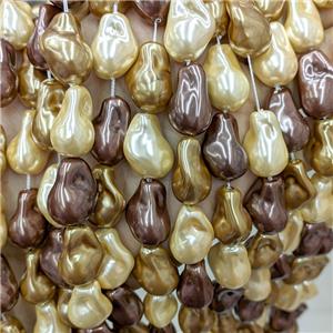 Baroque Style Pearlized Shell Beads Freeform Mixed Color, approx 15-20mm