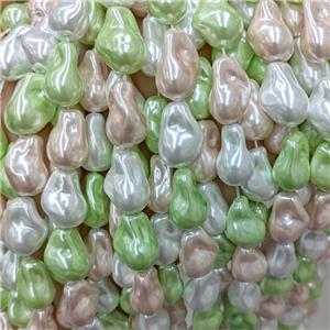 Baroque Style Pearlized Shell Beads Freeform Mixed Color, approx 15-20mm