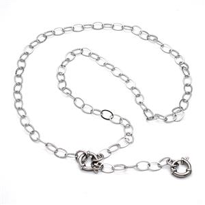 Raw Stainless Steel Necklace Chain, approx 6-9mm, 55cm length