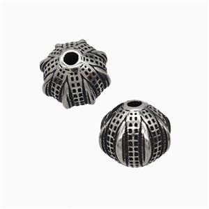 Stainless Steel Pumpkin Beads Antique Silver, approx 10-11mm