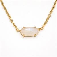 Pink Rose Quartz Copper Necklace Gold Plated, approx 7-14mm, 45-50cm length