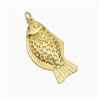 Copper Pendant pave zircon, Gold Plated, approx 16-30mm