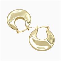 Copper Pendant Pave Zircon, Gold Plated, approx 22mm