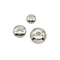 Copper Rondelle Beads Platinum Plated, approx 5mm