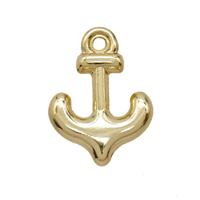 Copper Anchor Pendant Gold Plated, approx 13-18mm
