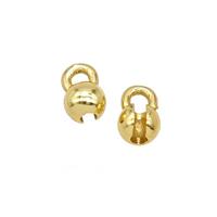 Ballchain End Copper Gold Plated, approx 3.5mm