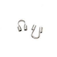 Wire Thimble Protector Copper Platinum Plated, approx 5mm