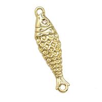Copper Fish Connector Gold Plated, approx 7-28mm
