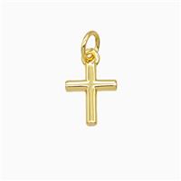 Copper Cross Pendant Gold Plated, approx 8-11mm