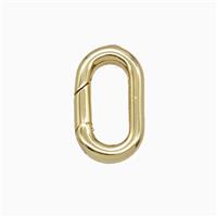 Copper Carabiner Clasp Gold Plated, approx 9-16mm