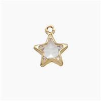 Cubic Zirconia Star Pendant, approx 8mm